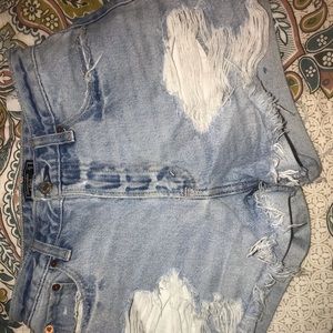 ripped high waisted shorts